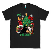 Black ho ho ho meow Classic Tee - CowGirlArtShop