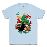 Dusty Blue ho ho ho meow Classic Tee - CowGirlArtShop