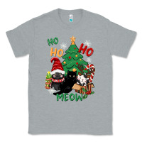 Heather Grey ho ho ho meow Classic Tee - CowGirlArtShop