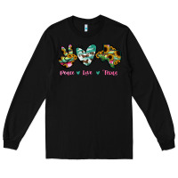 Black Peace Love Texas Long Sleeve Tee - RanaPortraitStore