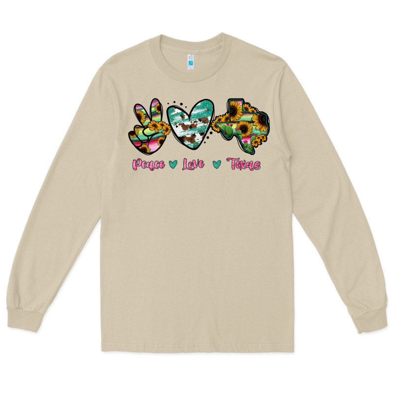 Peace Love Texas Long Sleeve Tee by RanaPortraitStore | Teevron