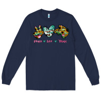 Navy Peace Love Texas Long Sleeve Tee - RanaPortraitStore
