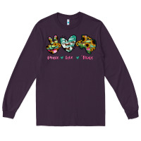 Plum Peace Love Texas Long Sleeve Tee - RanaPortraitStore