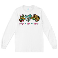 White Peace Love Texas Long Sleeve Tee - RanaPortraitStore