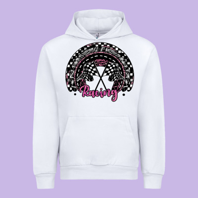 Racing Checkered Rainbow Urban Hoodie Designed By Jahusdesignshop