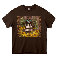 Chocolate Brown i don't speak dipshit Heavy Core Tee - TumblerDesignByShophia