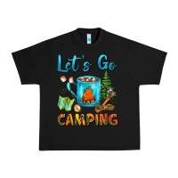 Black Let's Go Camping Coffee Mug Urban Heavy Tee - FaDigitalArtStudio