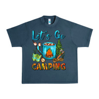 Midnight Navy Let's Go Camping Coffee Mug Urban Heavy Tee - FaDigitalArtStudio
