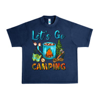 Navy Let's Go Camping Coffee Mug Urban Heavy Tee - FaDigitalArtStudio