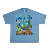 Pebble Blue Let's Go Camping Coffee Mug Urban Heavy Tee - FaDigitalArtStudio