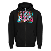Black race track mom Zipper Hoodie - AdoDesignShop