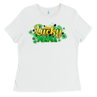 White Lucky mama mother's day Ladies Tee - HowdyJamesFarm