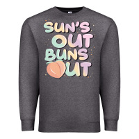 Charcoal Heather sun's out buns out Premium Sweatshirt - JahusDesignShop