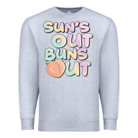 Heather Grey sun's out buns out Premium Sweatshirt - JahusDesignShop