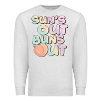 Oatmeal Heather sun's out buns out Premium Sweatshirt - JahusDesignShop