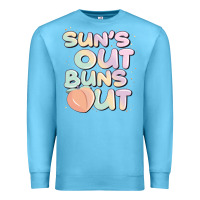 Ocean Blue sun's out buns out Premium Sweatshirt - JahusDesignShop