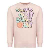 Pale Pink sun's out buns out Premium Sweatshirt - JahusDesignShop