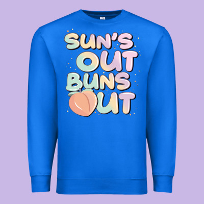 Sun's Out Buns Out Premium Sweatshirt Designed By Jahusdesignshop