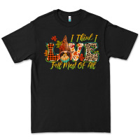 Black i think i love fall most of all Premium Tee - CowGirlArtShop