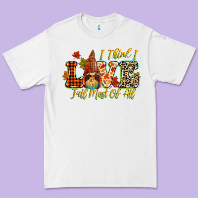 I Think I Love Fall Most Of All Premium Tee Designed By Cowgirlartshop
