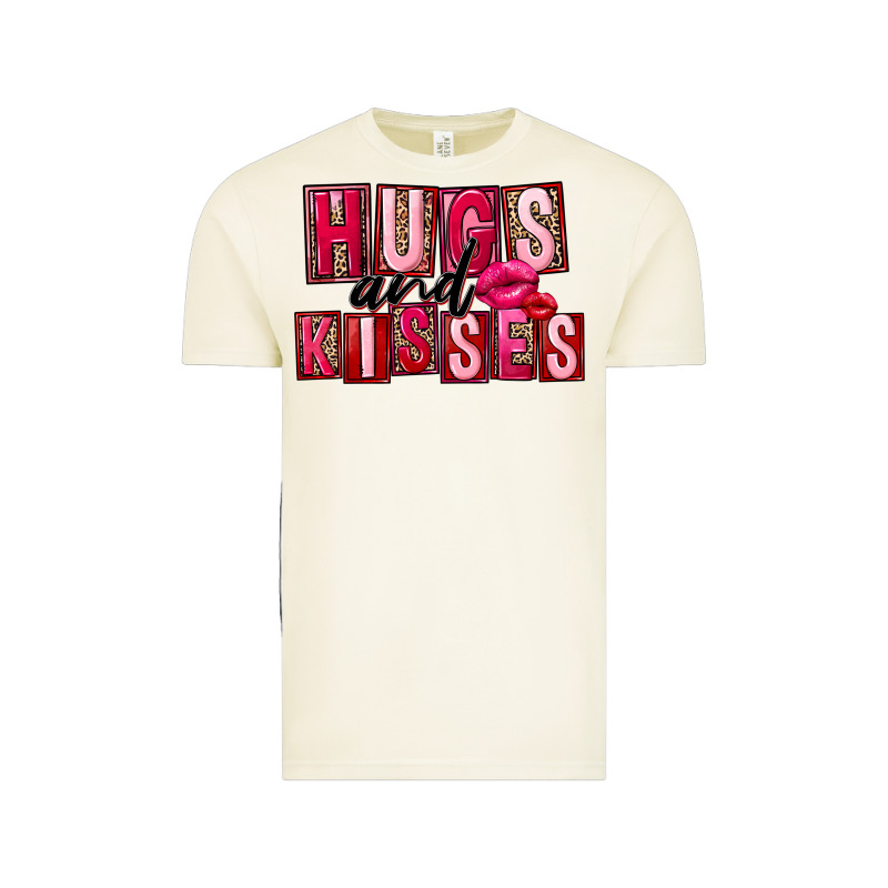 Hugs And Kisses Valentine's Day Vintage Tee by FaDigitalArtStudio | Teevron