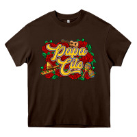 Chocolate Brown Papa cito Heavy Core Tee - RanaPortraitStore