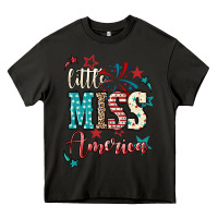 Asphalt Little miss America 4th of july Heavy Core Tee - HowdyJamesFarm