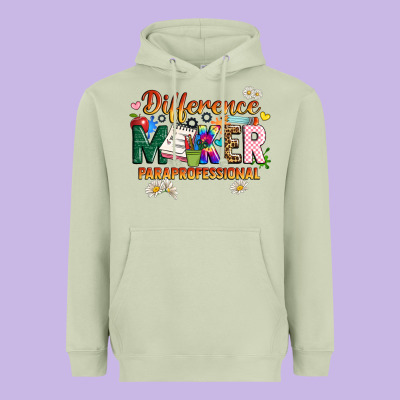 Difference Maker Paraprofessional Heavyweight Hoodie Designed By Jahusdesignshop