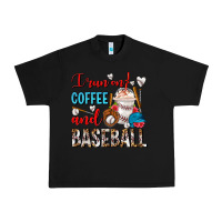 Black I Run On Coffee And Baseball Frappe Urban Heavy Tee - FaDigitalArtStudio