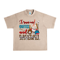 French Oak I Run On Coffee And Baseball Frappe Urban Heavy Tee - FaDigitalArtStudio