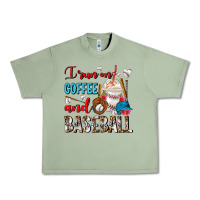 Oil Green I Run On Coffee And Baseball Frappe Urban Heavy Tee - FaDigitalArtStudio
