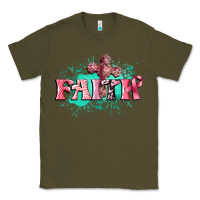 Army Green faith breast cancer Classic Tee - CowGirlArtShop
