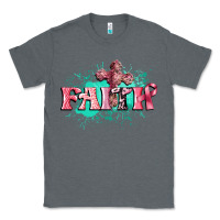 Charcoal Heather faith breast cancer Classic Tee - CowGirlArtShop