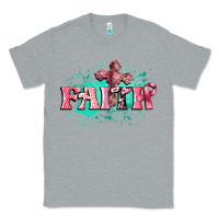 Heather Grey faith breast cancer Classic Tee - CowGirlArtShop