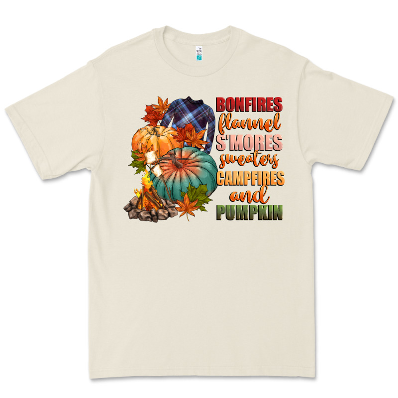 Bonfires Flannels Smores Campfires And Pu Premium Tee by CowGirlArtShop | Teevron