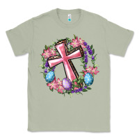 Matcha Cross With Floral Wreath And Easter Eggs Classic Tee - RanaPortraitStore