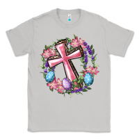 Moon Dust Cross With Floral Wreath And Easter Eggs Classic Tee - RanaPortraitStore