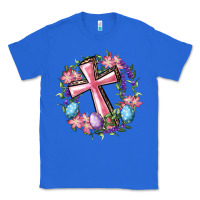 True Royal Cross With Floral Wreath And Easter Eggs Classic Tee - RanaPortraitStore