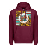 Burgundy western fall mama Premium Hoodie - LillyAllenDesigns