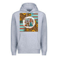 Heather Grey western fall mama Premium Hoodie - LillyAllenDesigns
