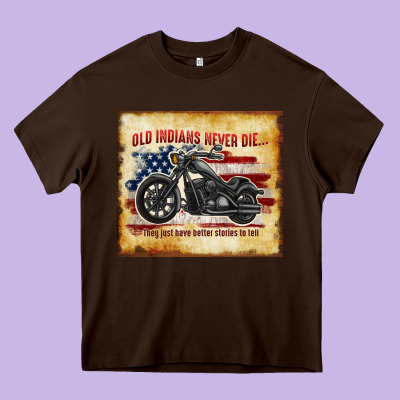 Old Indians Never Die Heavy Core Tee Designed By Tumblerdesignbyshophia