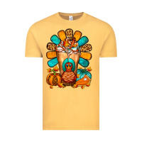 Vintage Mustard Thanksgiving Cold Drink Frappe Vintage Tee - FaDigitalArtStudio
