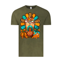 Vintage Olive Thanksgiving Cold Drink Frappe Vintage Tee - FaDigitalArtStudio