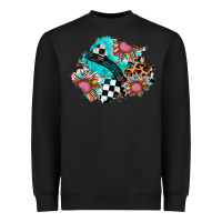 Black race sunflower patches Heavyweight Sweatshirt - AdoDesignShop