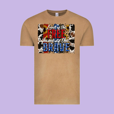Land Of The Free Home Of The Brave Brushstroke Vintage Tee Designed By Jasminsmagicworld