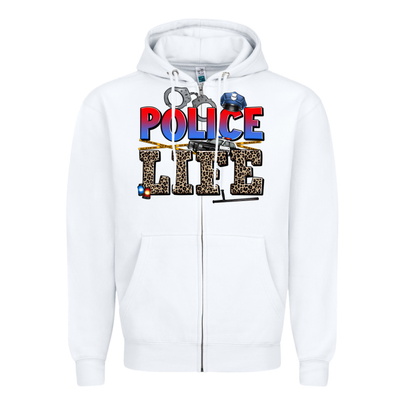 Police Life Zipper Hoodie by AdoDesignShop | Teevron