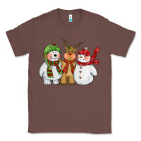 Chestnut christmas polar bear reindeer and snowman Classic Tee - CowGirlArtShop