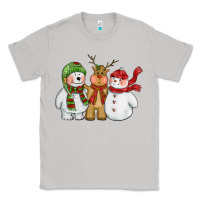Moon Dust christmas polar bear reindeer and snowman Classic Tee - CowGirlArtShop
