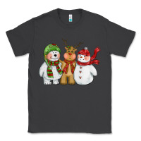 Smoke christmas polar bear reindeer and snowman Classic Tee - CowGirlArtShop
