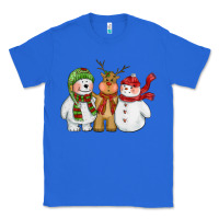 True Royal christmas polar bear reindeer and snowman Classic Tee - CowGirlArtShop